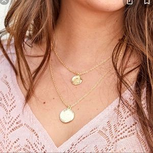 NWOT Amber Sceats Double Coin Necklace